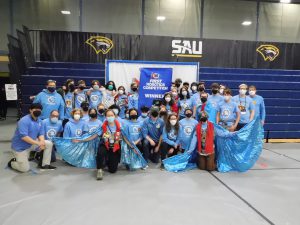 2022 team with Winner banner at SAU competition