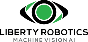 Liberty Robotics Machine Vision AI under a green and black eye
